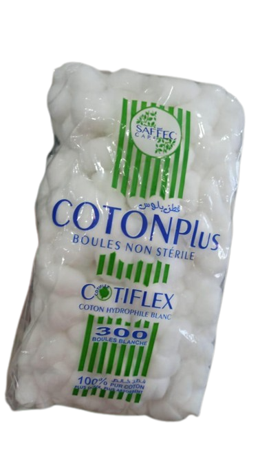 Coton hydrophile 300 boules COTIFLEX 