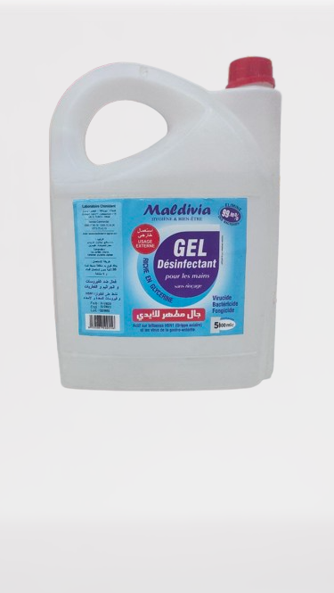 Gel hydroalcoolique 5L MALDIVIA