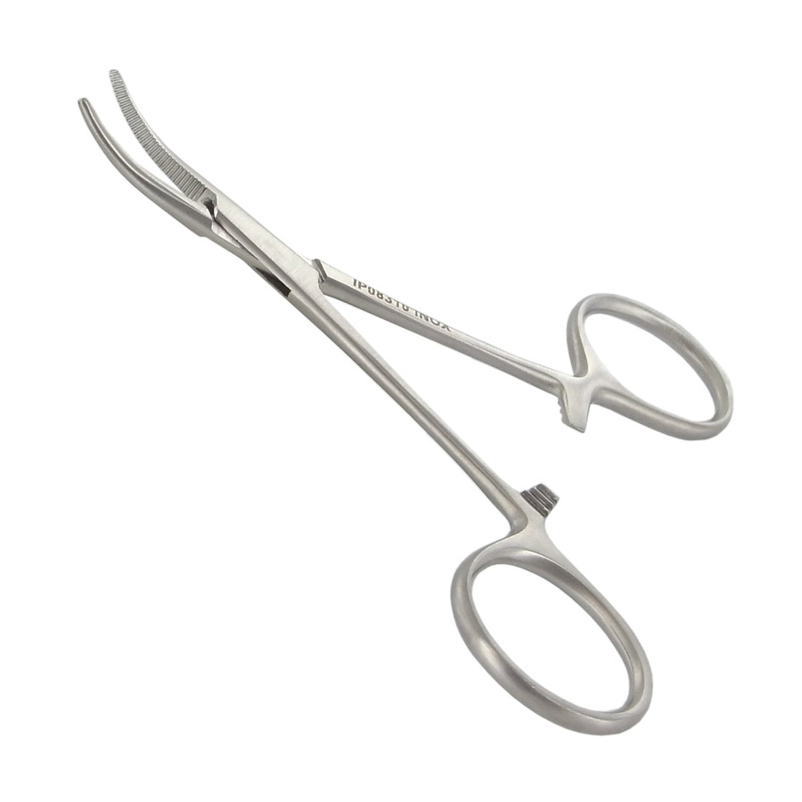 Pinces Micro Halstead courbes sans griffes 10cm