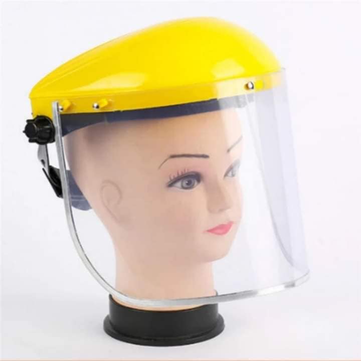 Visière casque jaune